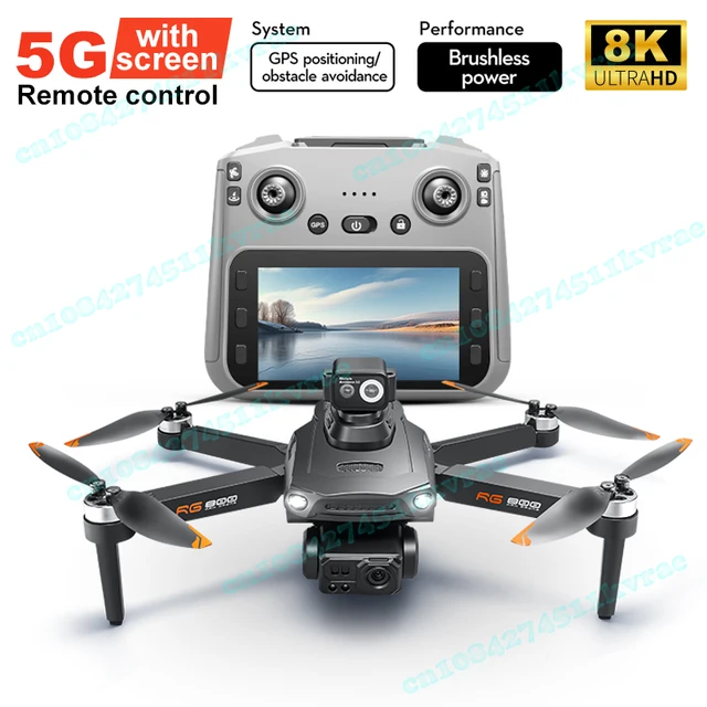 RG800Max GPS drone with 4.5inch LCD Remote Control Quadcopter 360° Obstacle Avoidance 5G Digital Mapping & Relay Mini FPV Drone