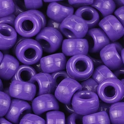 Vibrant Large Hole Pony Beads for DIY Jewelry and Crafting (PURPLE)