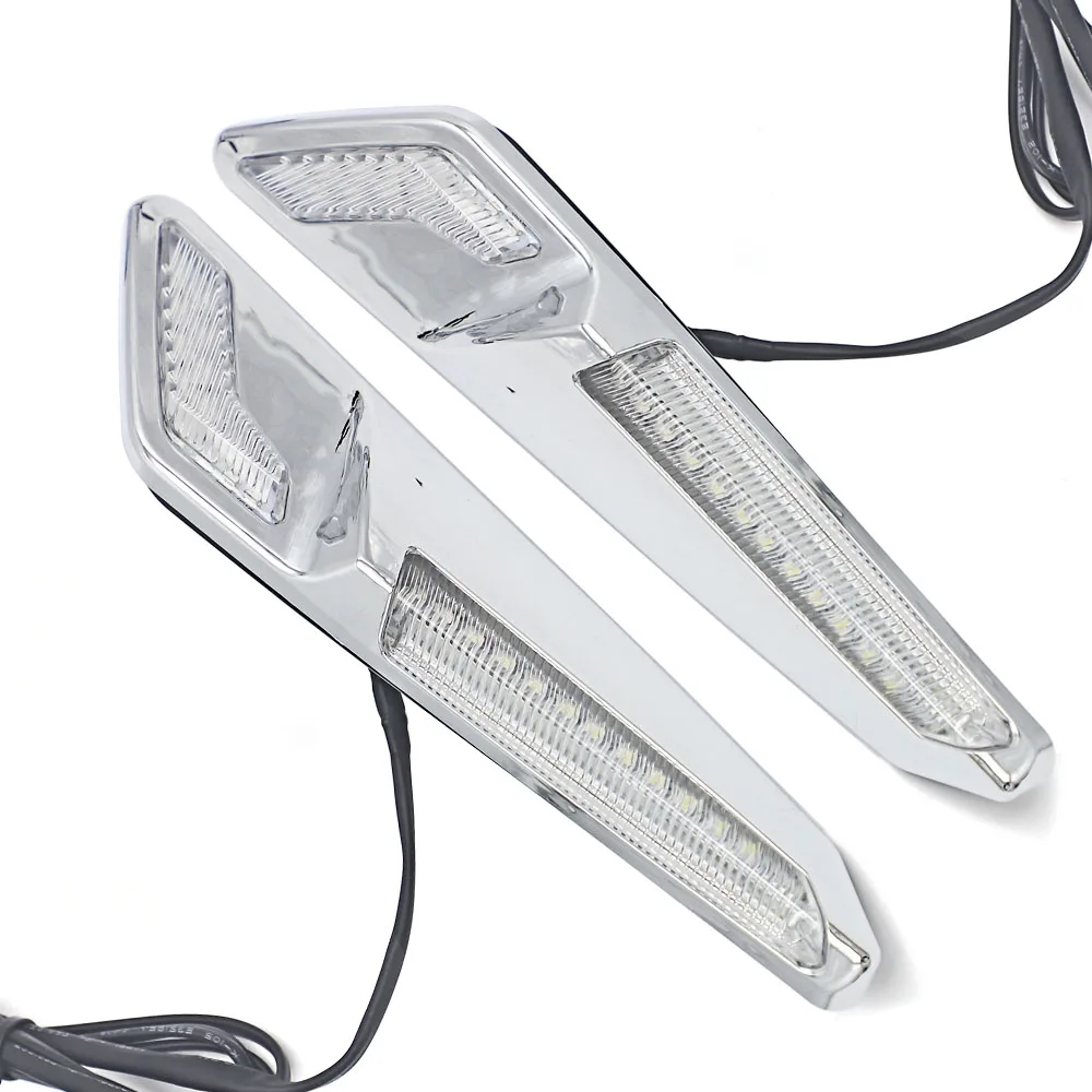 Motorcycle Front Brake Fork Mounted NAV LED Lights in Chrome or Black For Honda Goldwing GL1800 F6B -UP motorcycle led lights motorcycle accessories