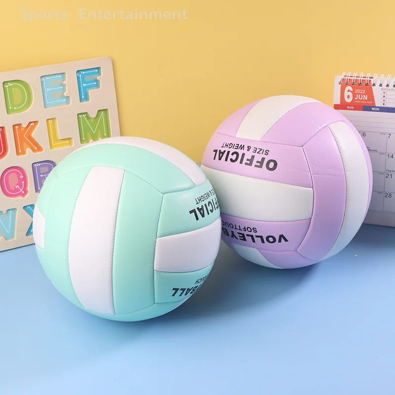 1Pc Size 5 Volleyball Rubber+PVC Ball Sports Sand Beach Playground Gym Game Play Competition For Beginner Teenager Training