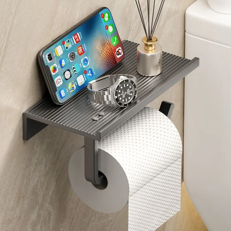 

Aluminum Alloy Toilet Paper Holder Wall Mount WC Paper Towel Holder Tissue Hanger Toilet Paper Roll Holder Bathroom Accessories