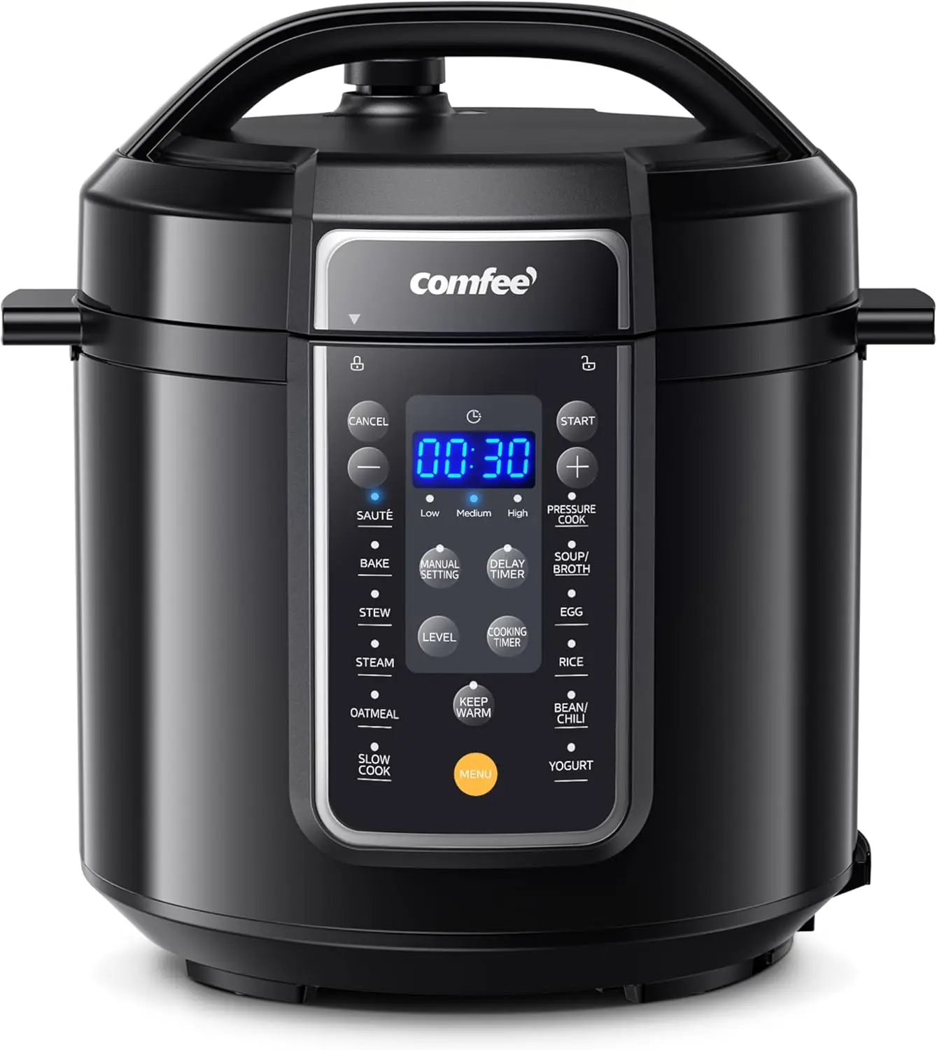 9-in-1 Electric Pressure Cooker, 14 Presets Multi Slow Cooker with Non-Stick Pot, Rice & Yogurt Maker, 6 Quarts