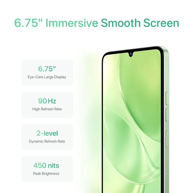 Uacity-IGI G9, Android 14,UNISOC T765,Octa Core, empreinte digitale latérale, 50MP, 6 Go + 128 Go, 5G,5000mAh, écran goutte d'eau 6.75 ", version globale 3