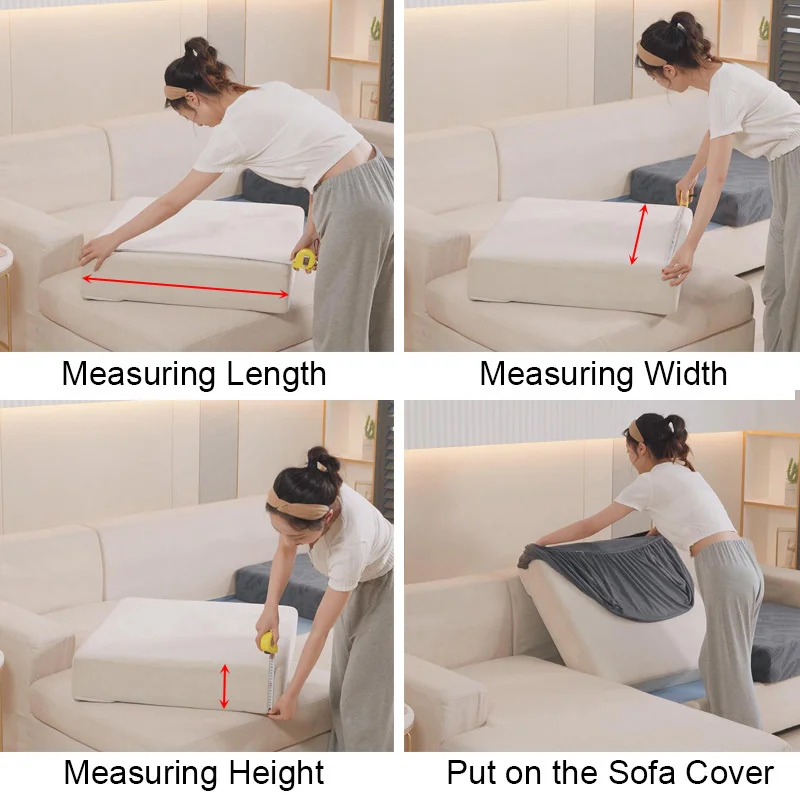 Thickened Waterproof Sofa Cushion Cover Jacquard Living Room Couch soft cushion Cover Universal Elastic L-Type Dust Slipcover 5