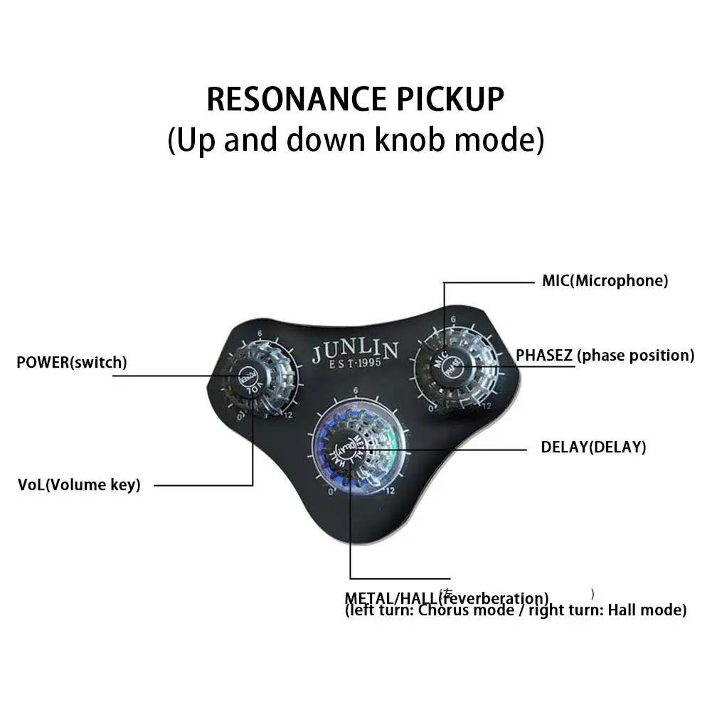 

Resonance Pickup Classical Folk Guitar Acoustic Equalizer Bluetooth-compatible Internal Recording Pickup Instrument Accessories