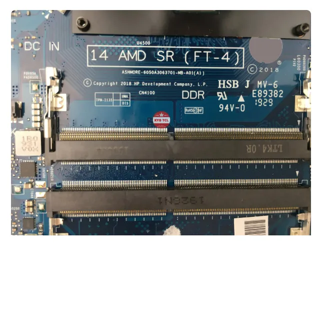 Фото Материнская плата для ноутбука HP 14-DK 14S-DK 6050A3063701 материнская плата с процессором A4 A6 A9 DSC 530 2 Гб №3