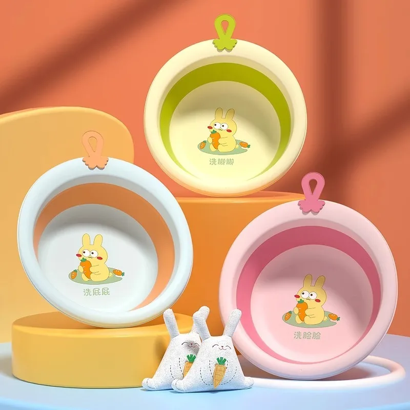 1Pc Baby Wash Tub Basin Foldable Wash Tub Suspended Design Bathing Basin Wash Bowl for Infant Baby Daily Care Infant Supplies