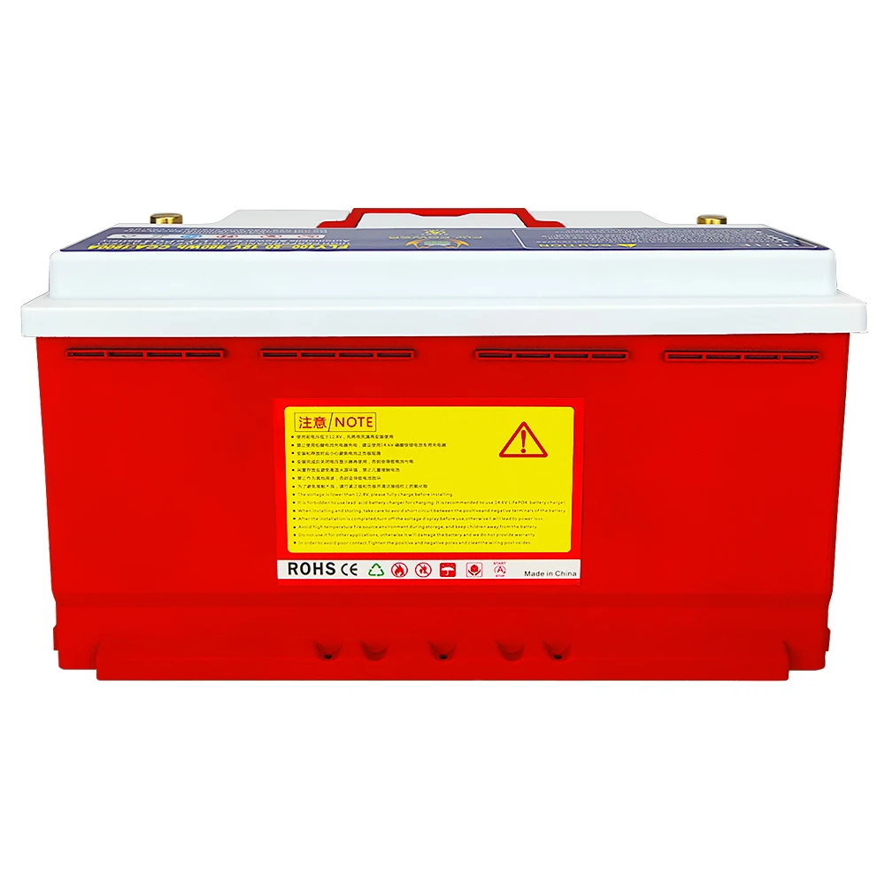 12V 100AH LiFePO4 Battery Motor Car High Power 12.8V 1200Wh 1900A With Jump Starter Protection Automobile Lithium Iron Battery
