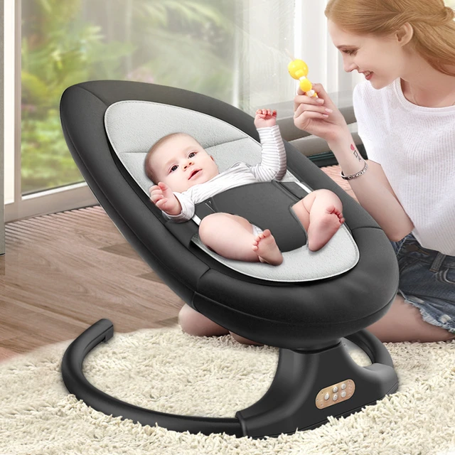 Sedia a dondolo per bambini sedia da pranzo 2 in 1 culla mobile neonato  pieghevole per confortare il letto a dondolo per bambini - AliExpress