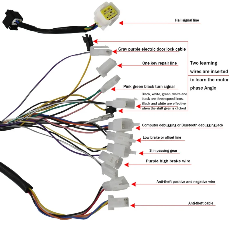 Connector Harness Cable Electric Motor Controller for VOTOL EM25 EM30 EM50 EM100 EM150 EM50-4 EM80 GTS SP 7235 7255 72350 Electric Scooter Controller Cable Harness