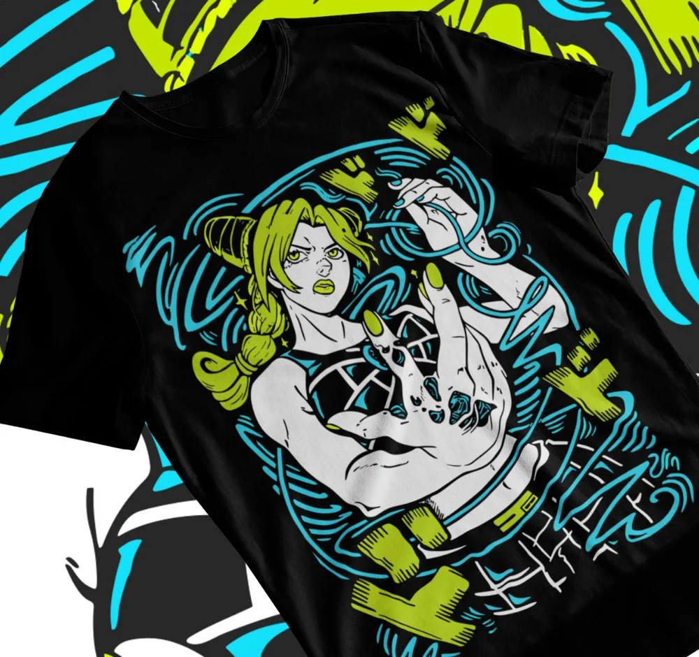

Jolyne Cujoh JoJo's Bizarre Adventure T-Shirt JJBA Stone Ocean Anime Soft Tee