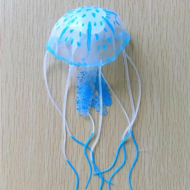 Glowing Effect Artificial Jellyfish Anemone Fish Tank Aquarium Plant Decoration Submarine Underwater Ornament fish tank ornaments fish tank decorations aquarium ornaments artificial plants artificial aquarium plants