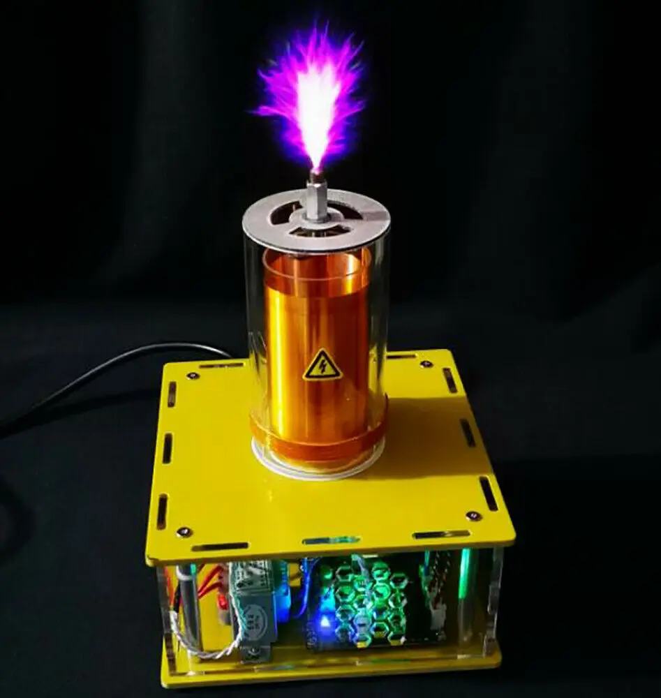 Latest 220V Tesla Coil Finished Phase Locked Loop PLLSSTC Technology Exhibit Toy Plasma