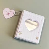 Mini Photo Album 36 Pockets, 3 Inch Kpop Photocard Holder Book Small Photocard Binder, Love Heart Hollowed Out Shape, Blue Pink 5