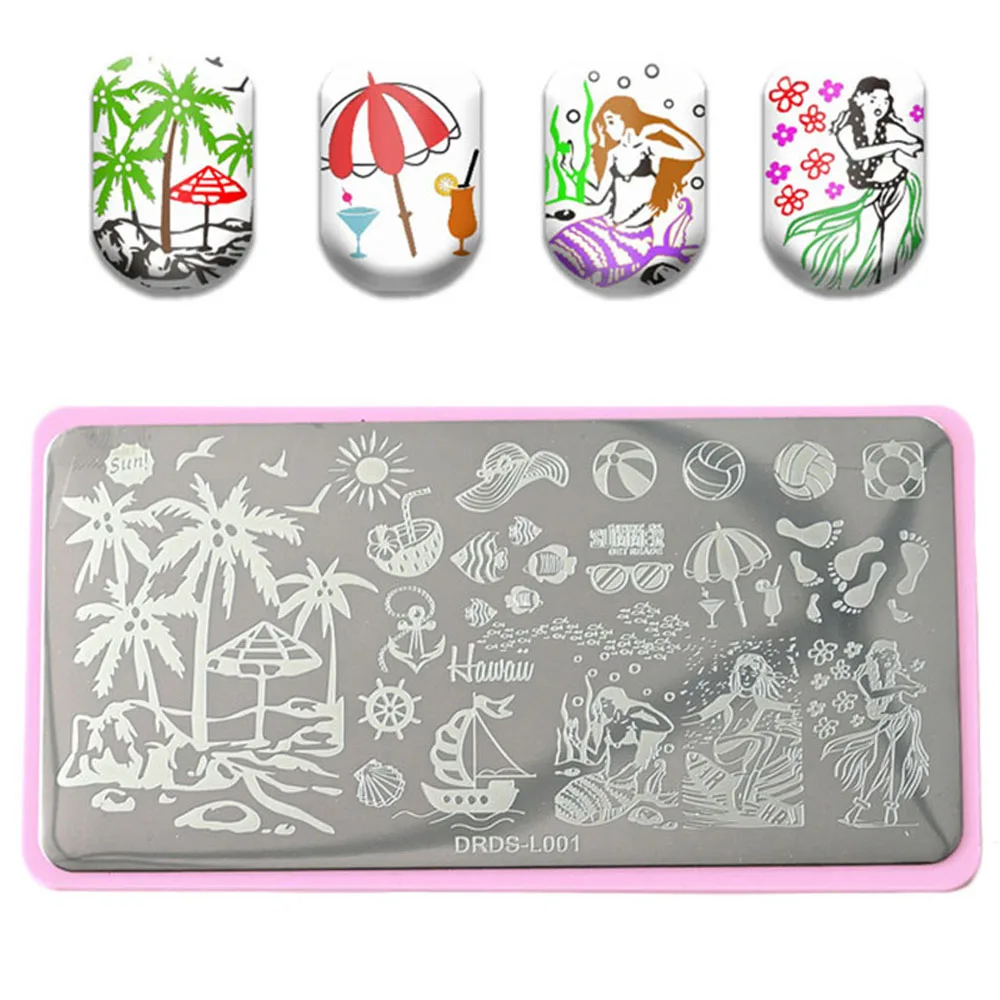 FingerAngel Stempelplatten-Organizer – 20 Fächer Für Nagelkunstplatten (9,5 X 14,5 Cm, Bunt)