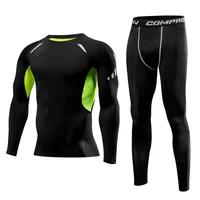 Men Clothing Sportswear Gym Fitness Compression Suits Running Set Sport Outdoor Jogging Quick Dry Tight  Ropa Deportiva 2