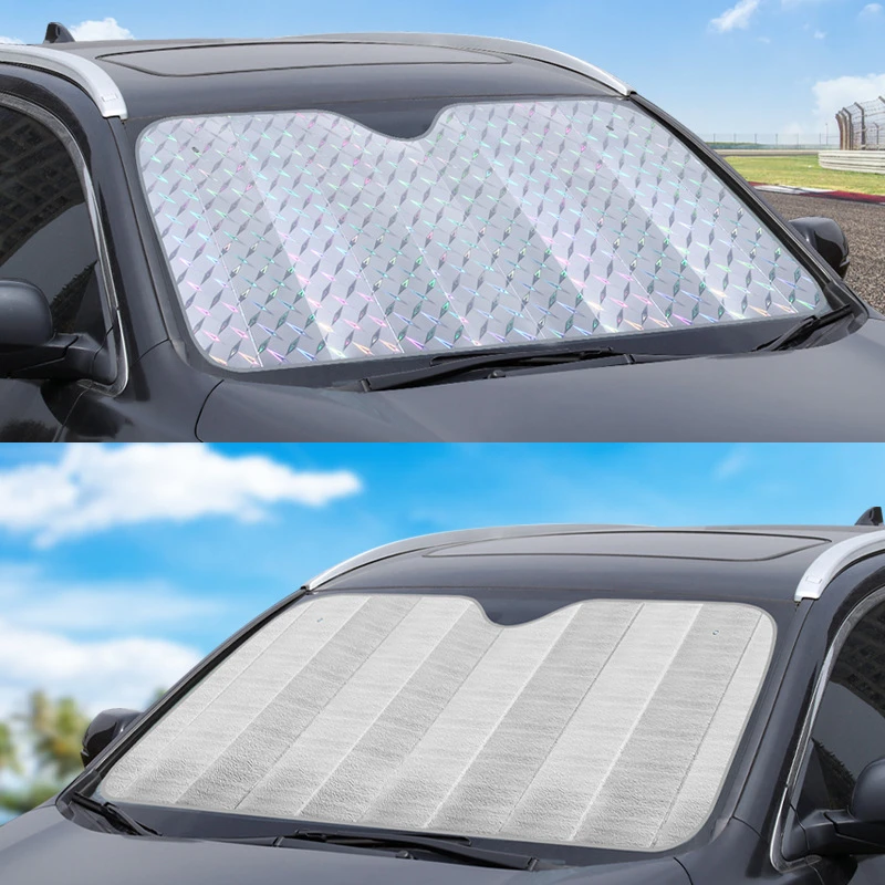 Car Laser Sunshade Thickening UV Protection Curtain Auto Sun Shade Film