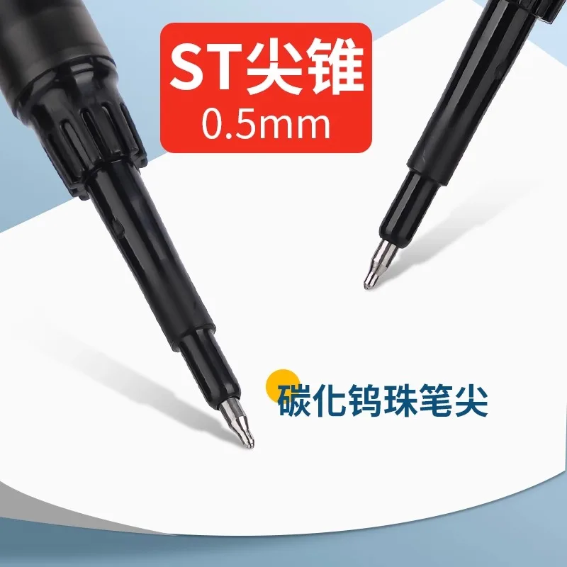 M&G High Capacity Gel Pen Refill 0.5mm Black Quick Drying Ink for Silent Gel Pens with Matching Pens Suitable for Studying