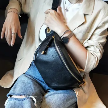 BRIGGS Borsa a tracolla da donna multifunzionale Borsa a tracolla da donna in vera pelle goffrata Accessorio femminile alla moda