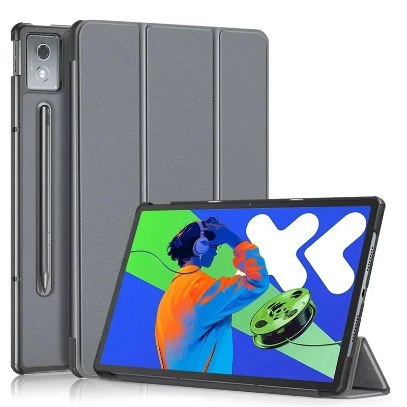 Premium Trifold Magnetic Leather Stand Hard Smart Cover