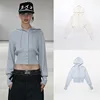 Badblood solid color V-neck sweater retro lazy style knitted cardigan embroidered short jacket for women 1