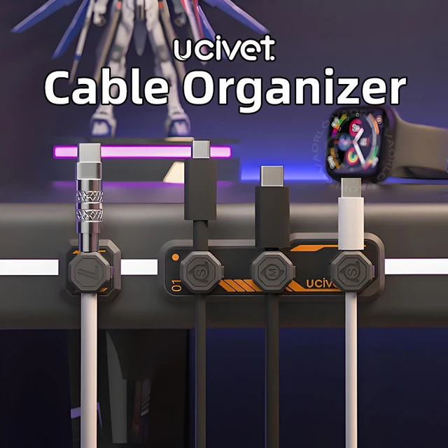 VAORLO Punk Series - Magnetic 4-Way Cable Management System for Workstations 2