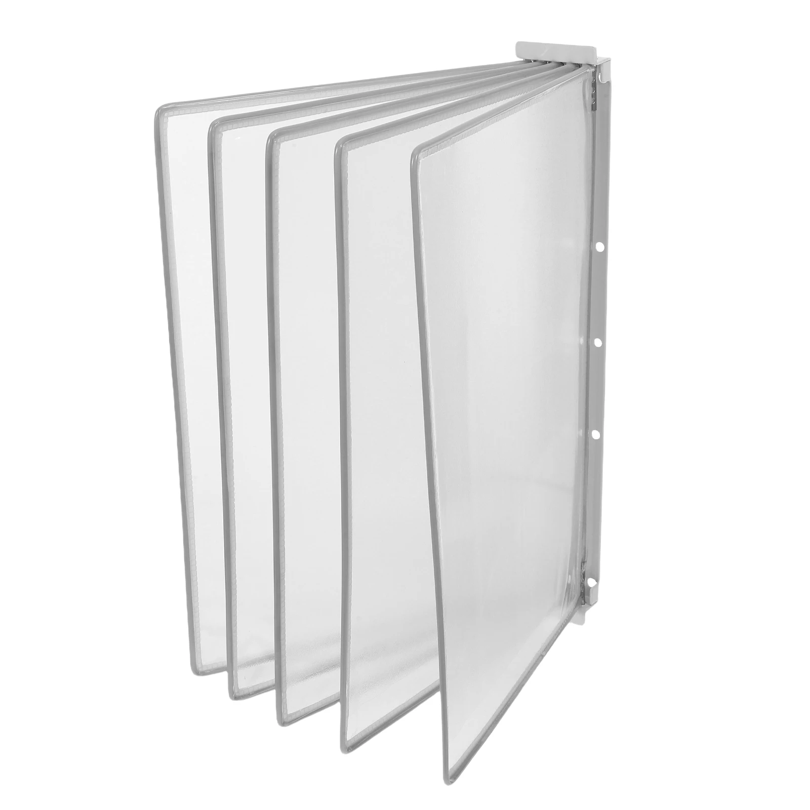 File Organizer 5 Page Flip Document Holder  4 Wall Mounted Wall Files Display Rack For Office Classroom And Public Spaces