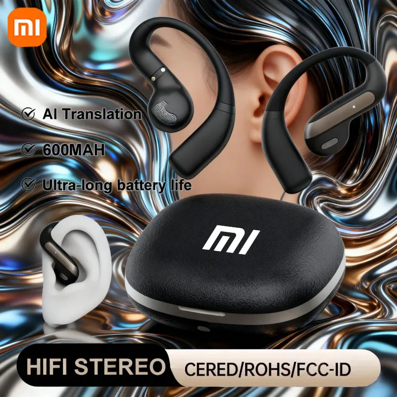 Xiaomi AI Smart Translation Headset NoiseCancelling Wireless sleep Headsets Waterproof Sports Stereo With Mic BluetoothEarohone 1