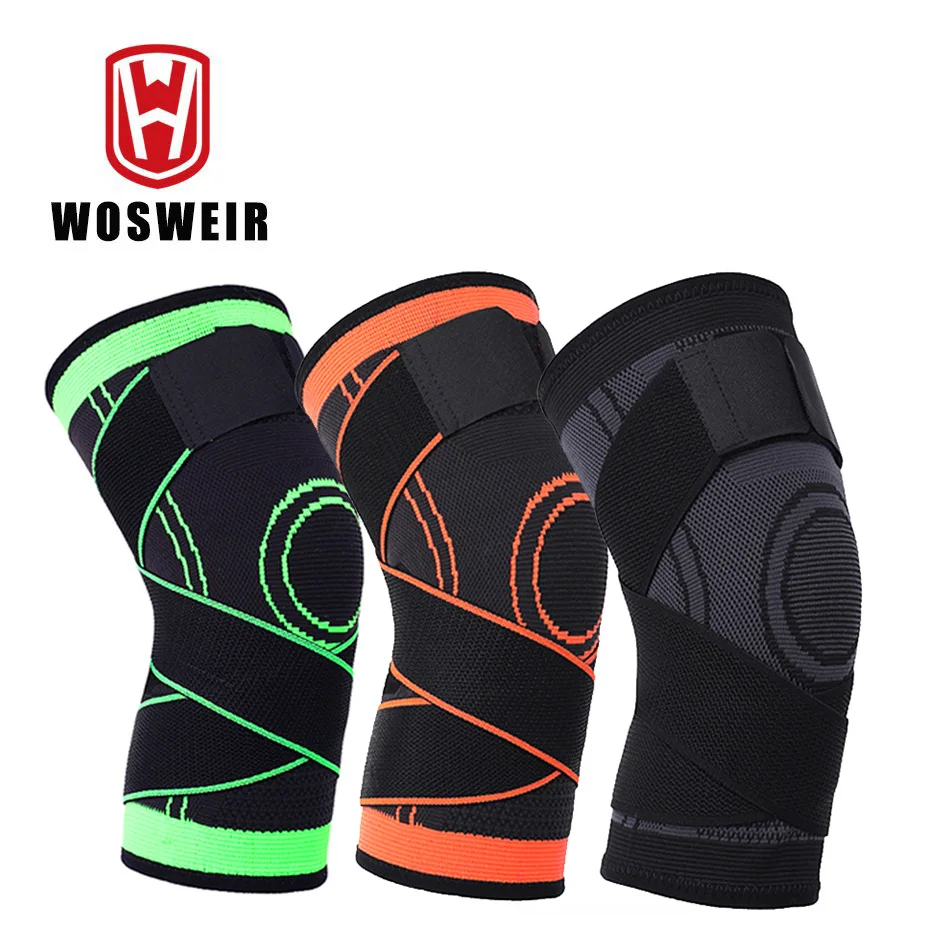 

WOSWEIR 1/2 PCS Knee Pads Braces Sports Support Kneepad Men Women for Arthritis Joints Protector Fitness Compression Sleeve