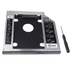 Dual-Size SATA to SATA Hard Drive Caddy Adapter Tray Enclosure (9.5mm)
