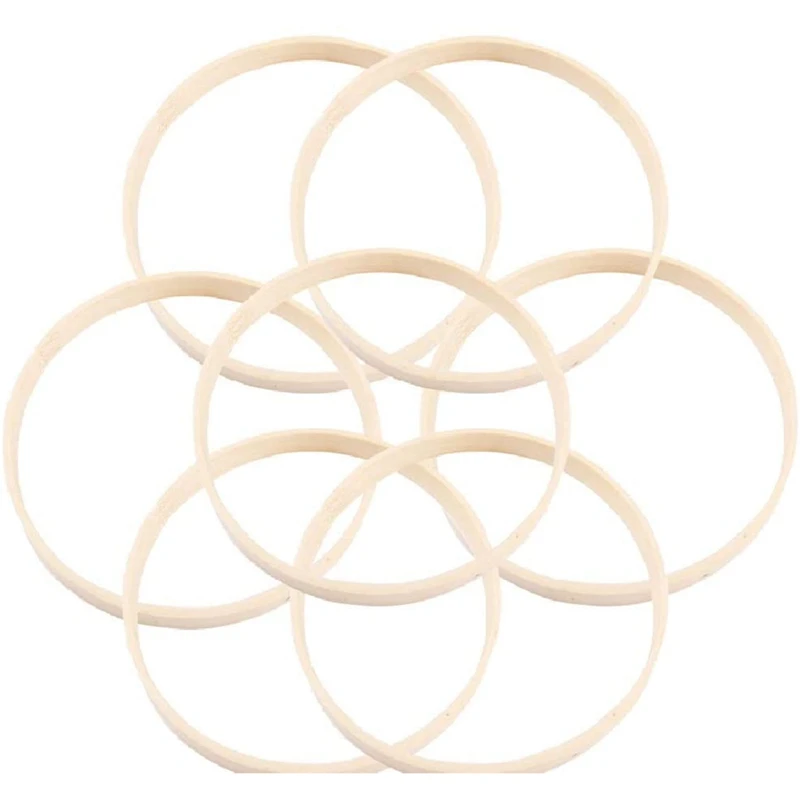 

10Pcs Wooden Bamboo Dreamcatcher Rings Hoops Round Hoops Macrame Rings For Dream Catcher DIY Craft 27Cm