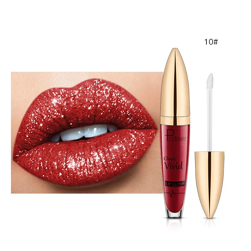 thumbnail image 1 of Pudaier Shiny Stars Lip Gloss - Long-Lasting, Moisturizing, Waterproof Lip Glaze with High Gloss Finish Valentine's Day Gifts, 1 of 5