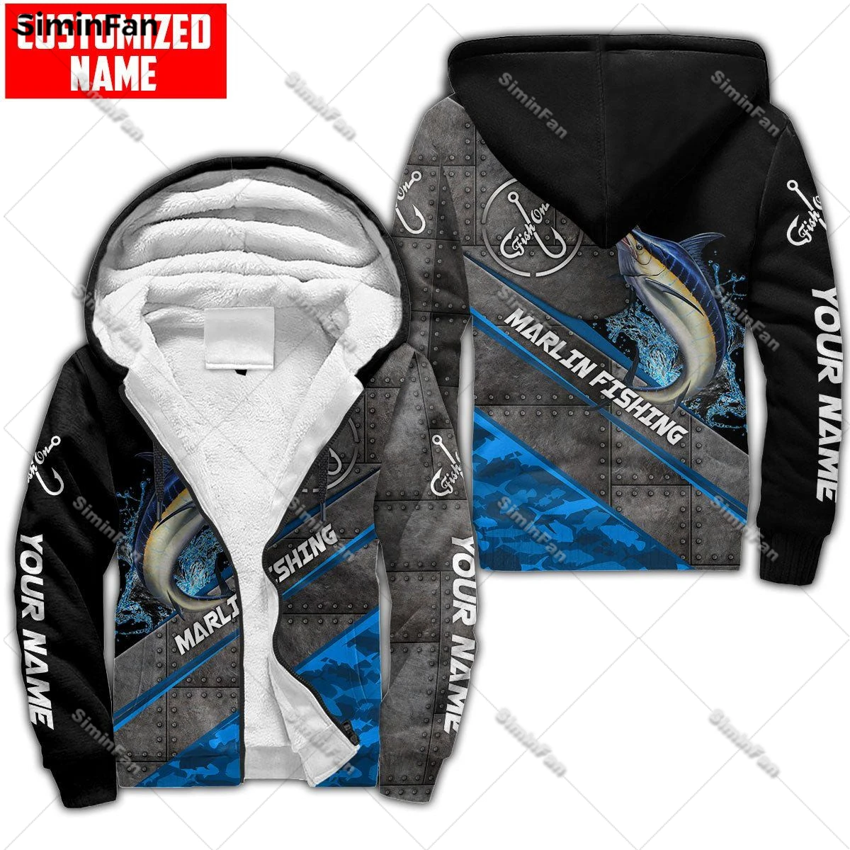 

Bass Fishing 3D All Over Printed Mens Thicken Fleece Jacket Winter Coat Windproof Outerwear Female Hoody Unisex Warm Zip Hoodie