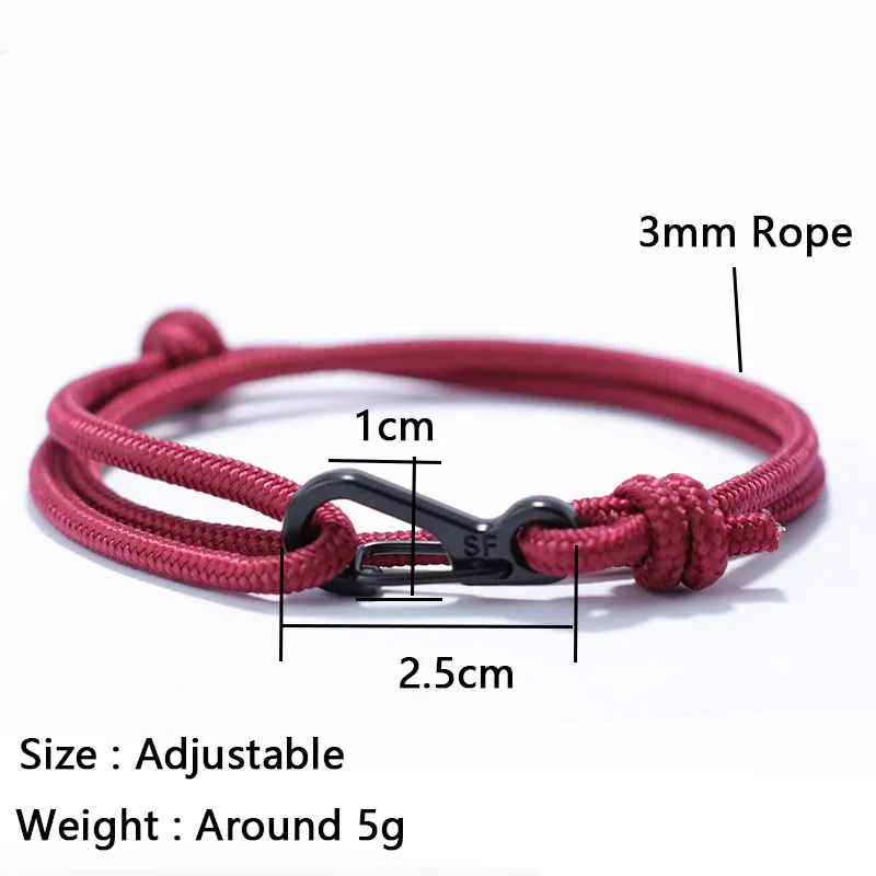 Handmade Macrame Paracord Bracelet for Men Outdoor Camping