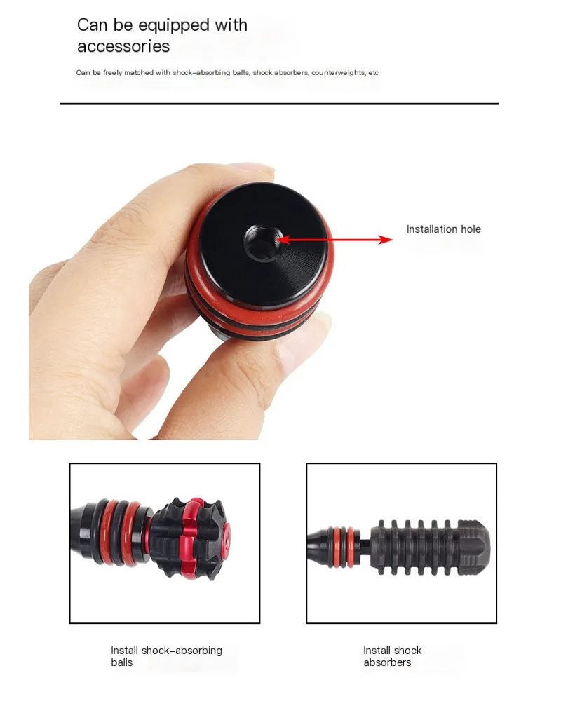 Carbon Stabilizer Balance Bar for Archery with Shock Absorption, Compound Bow Shooting Accessory
