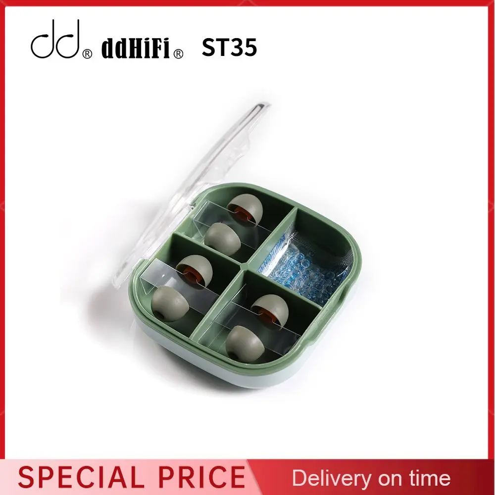 

DD ddHiFi ST35 силиконовые наушники, S/M/L 3 пары (6 шт.) D-наконечники Внутриканальные наушники в комплекте с коробкой для хранения для Moondrop Aida