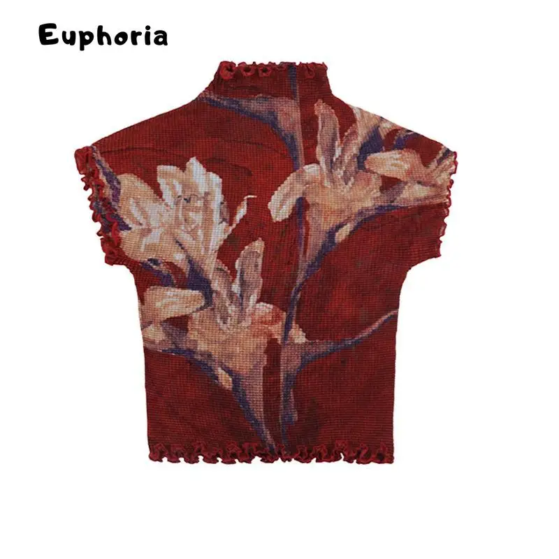 Euphoria Japanese Style Y2k Gyaru Print Graphic T-Shirts Coquette Tees Stretchy Short Sleeve Crop Tops 2000s Core Kawaii Summer 1