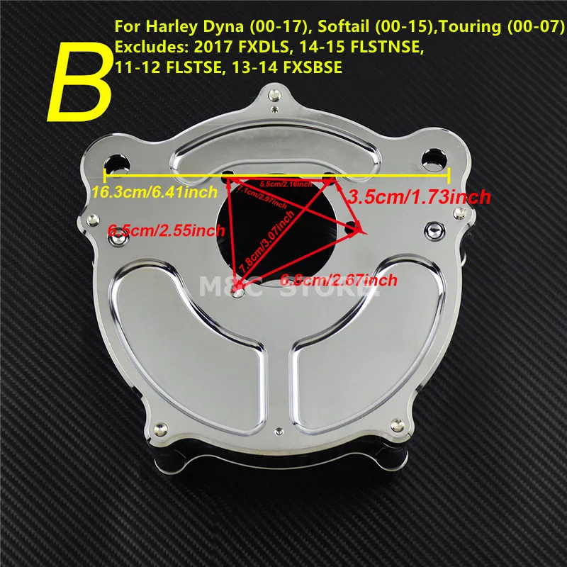 Chrome Motorcycle Air Filter Cleaner