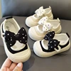 Girls Fashion Shoes Canvas Sneaker Kids Polka Dot Bow Princess Flats Breathable Baby Shoes Student Soft Sole Casual Spring Shoes 1