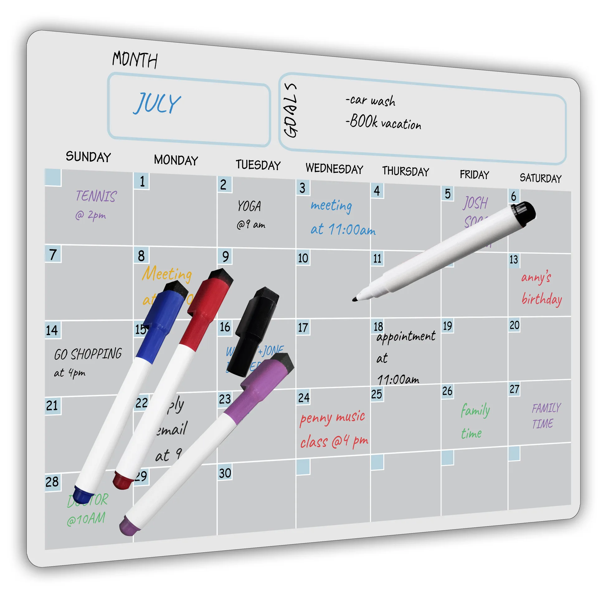 A3 Whiteboard Erasable Monthly Weekly Schedule Calendar Planner Dry Erase Whiteboard Refrigerator Sticker Message  Board  Menu