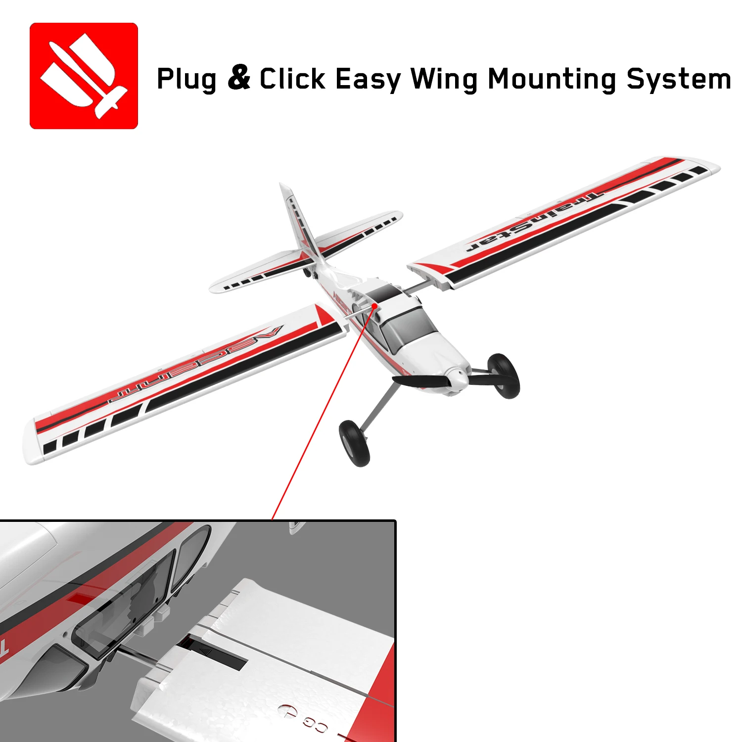 Volantex 747-8 TrainStar Ascent 1400mm PNP - Avion RC Planeur