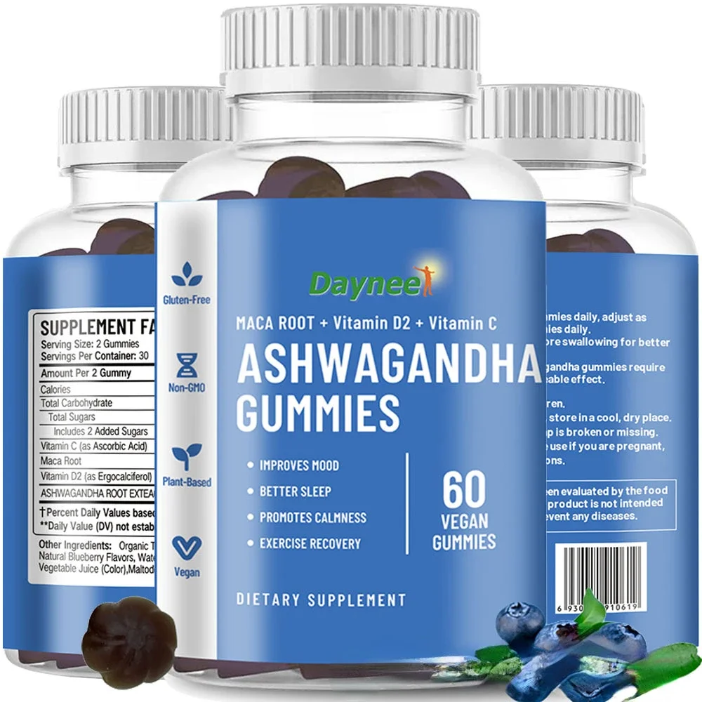

Ashwagandha Gummies Stress Anxiety Relief Well Sleep Fudge Reduce Stress and Improve Sleep Promoting Calmness Exercise Recovery