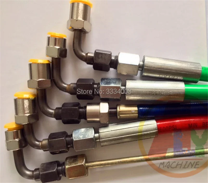 Diesel Pipe Common Rail Repair Tools Common Rail Injector Pump Test Bench Diesel Tube Pipe Connector Joint Part M14-M12/M14/M16 Diesel Tube 90 Degree