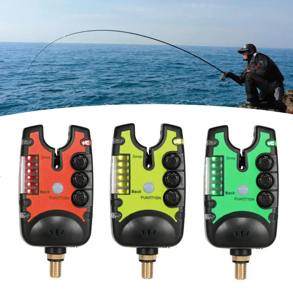

3Pcs Electronics Fishing Alarm LED Indicator Lighting Alarm Water Resistant Sounds Fishing Bite Alarm Daytime Night Fishing Tool