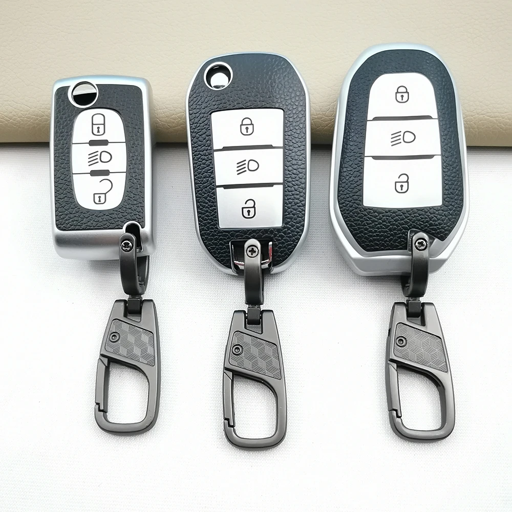 Key Case Key Case Cover Car Key Shell Flip Key Fob Shell Car Key Blocker Car Key Shielding Box Faraday Key Fob Protector Car Key Case Cover For Peugeot 301 308 408 508 2008 308S 3008 4008 5008 307