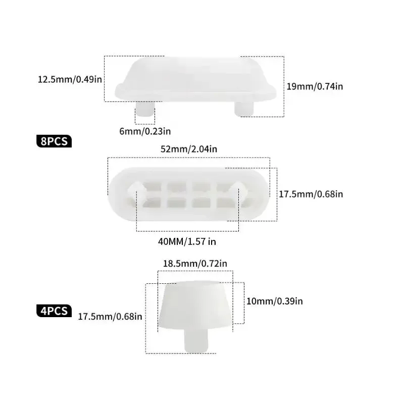 12Pcs 범용 변기 시트 패드 버퍼 스톱 범퍼 충격 흡수기 키트 욕실 화장실 액세서리 용 변기 시트 버퍼