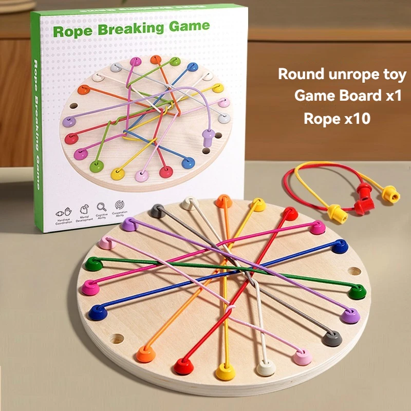 Jeu De Démêlage De Ficelles - Puzzle Interactif Pour Enfants 3 Ans+, Jeu De Société Éducatif Pour Améliorer La Motricité Fine - Idéal Maison & Voyage