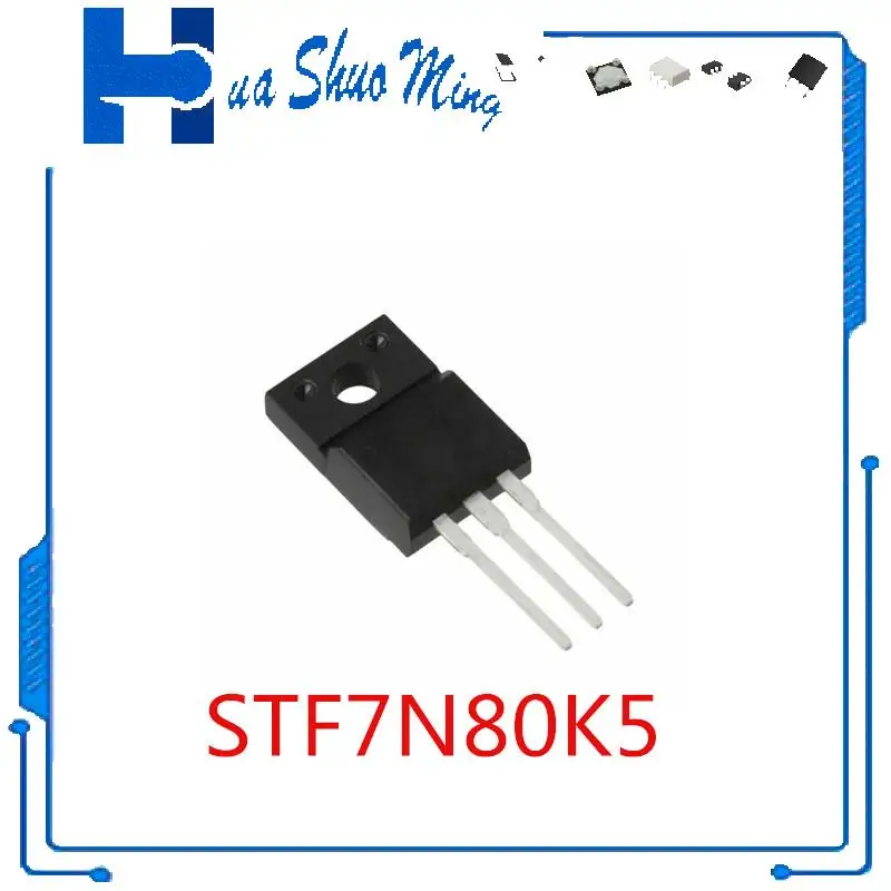 

10Pcs/Lot STF7N80K5 7N80K5 TO220F STTH1602CT TO-220