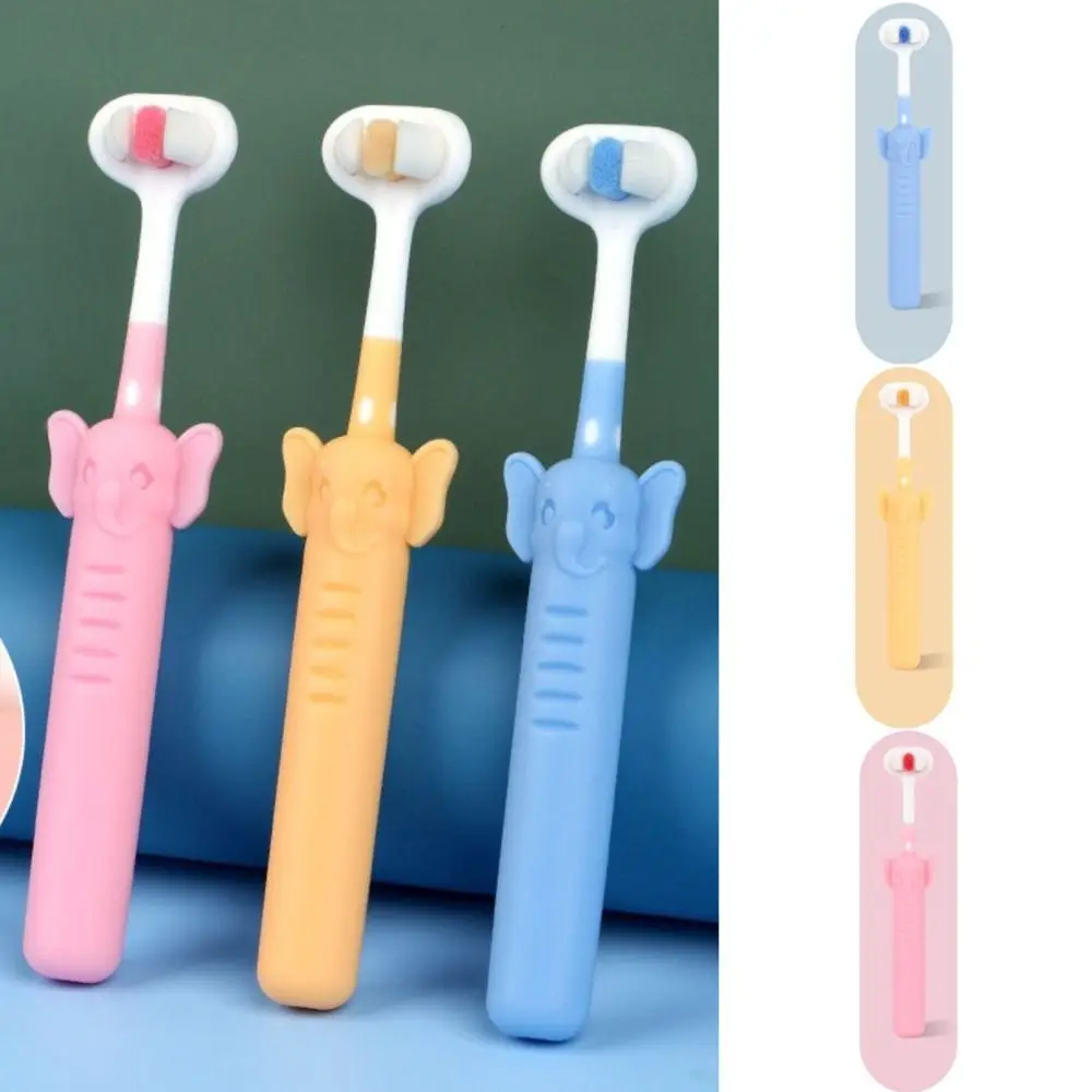 

Cartoon Manual Teeth Brush Soft Bristles Oral Cleaning Triple Sided Toothbrush Tooth Decay Prevention Teeth Cleaning