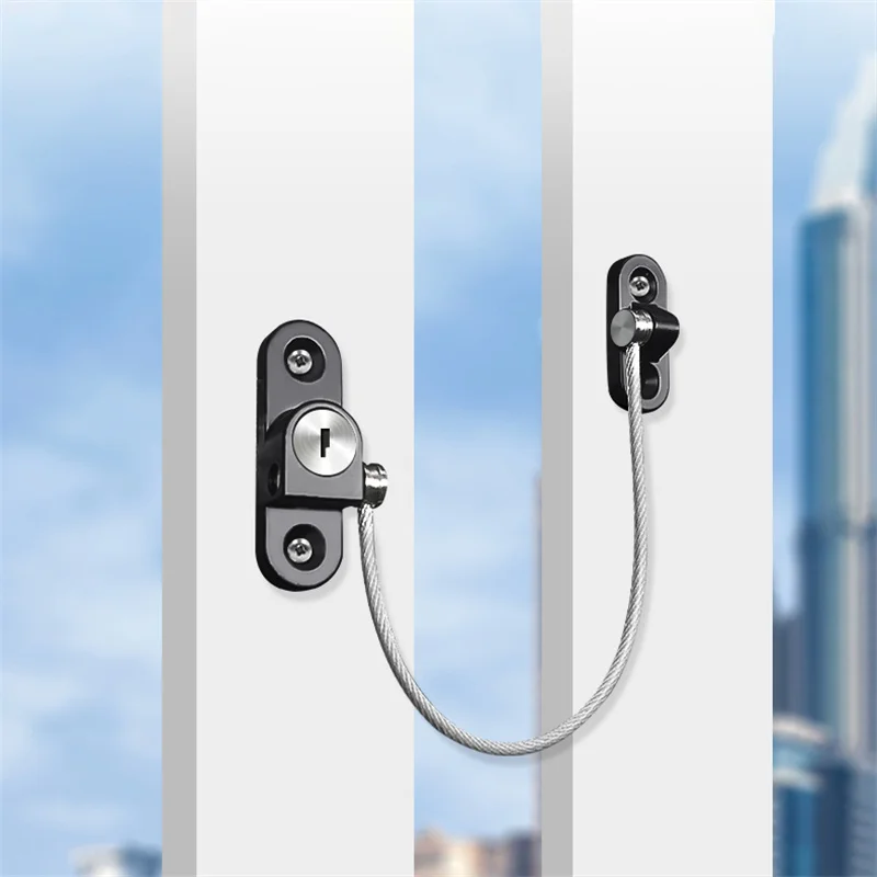 Child lock door window lock safety lock Child Safety Lock Window Lock Stainless Steel Cable Use Screws To Fix Baby Safety Accessories